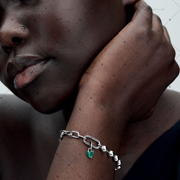 Pandora Green Chakra Heart Mini Dangle Charm - Picture 4 of 5